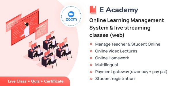 E- Academy – Online Learning Management System & live streaming classes (web)