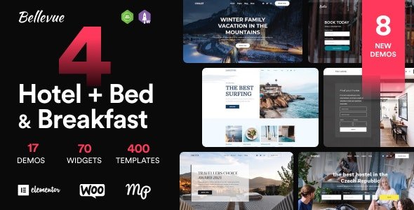 Hotel + Bed and Breakfast Booking Calendar Theme | Bellevue