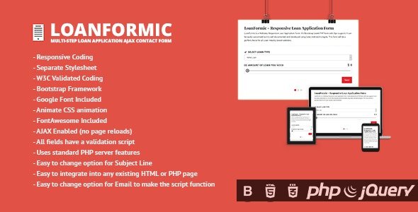 LoanFormic – Multi-step Loan Application Ajax Contact Form