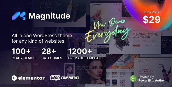 Magnitude – Multi-Purpose Website eCommerce Builder WordPress Theme