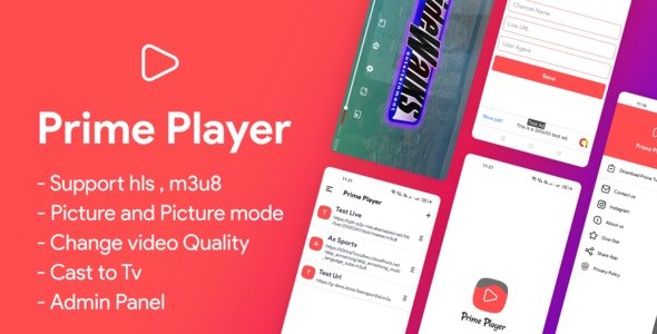 Prime Player – External Player for Prime Tv with Admin Panel