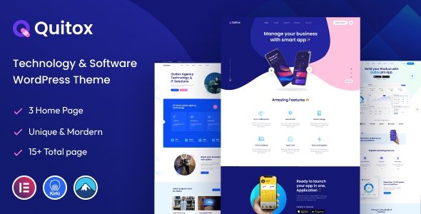 Quitox β Software IT Solutions WordPress Theme