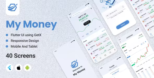 Stock Market App v1.0.1 - Flutter UI Kit using GetX