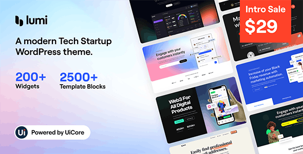 Lumi – Tech Startup WordPress Theme