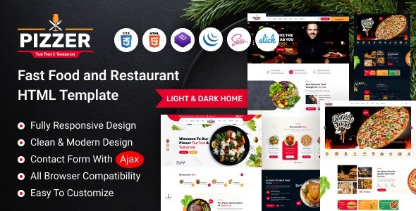 Pizzer – Fast Food Restaurant HTML Template